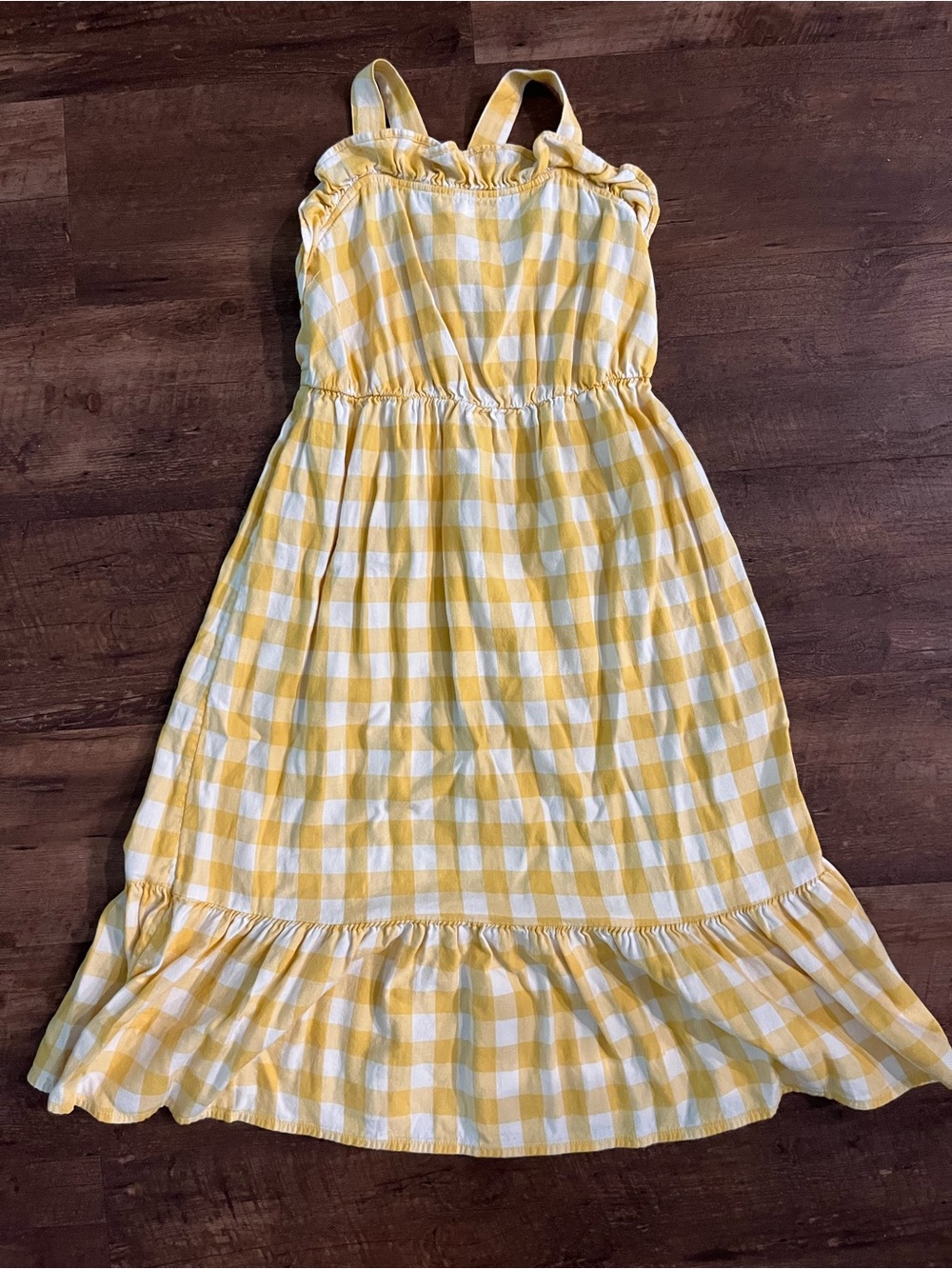 Cat & Jack Yellow and White Gingham Sundress